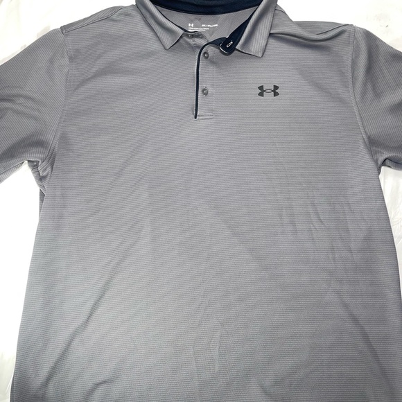 Under Armour Tech Polo Mens 2XL Gray Loose Fit Performance Golf Shirt - Picture 1 of 12